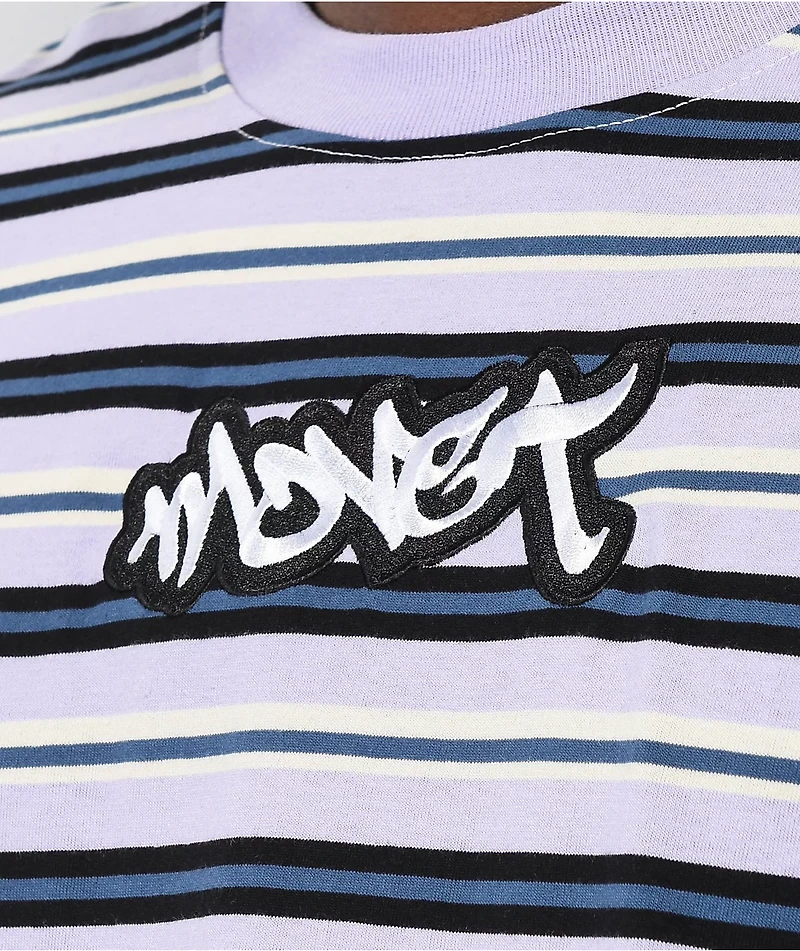 Monet Skateboards Railway Lavender Stripe T-Shirt