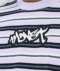 Monet Skateboards Railway Lavender Stripe T-Shirt