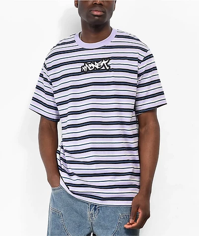 Monet Skateboards Railway Lavender Stripe T-Shirt