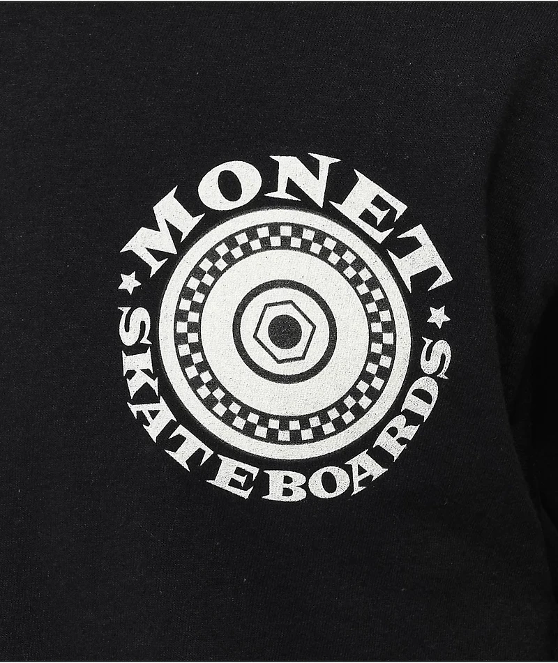 Monet Skateboards Skate Ska Black Long Sleeve T-Shirt