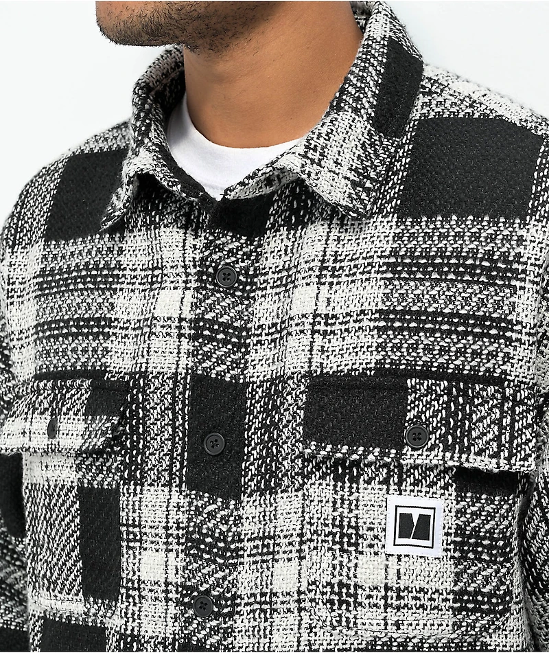 Monet Tips Heavy Black Flannel Shirt