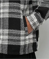 Monet Tips Heavy Black Flannel Shirt