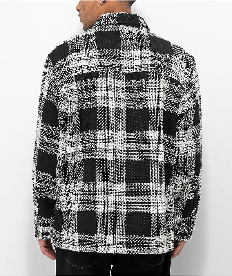 Monet Tips Heavy Black Flannel Shirt