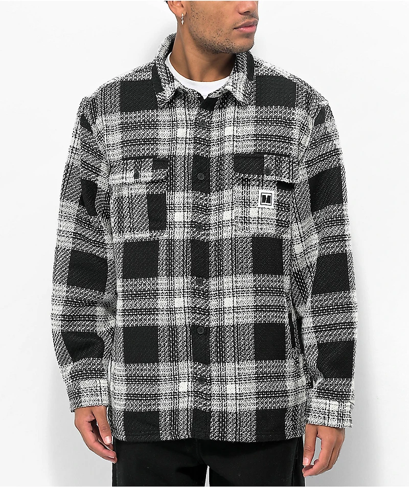 Monet Tips Heavy Black Flannel Shirt