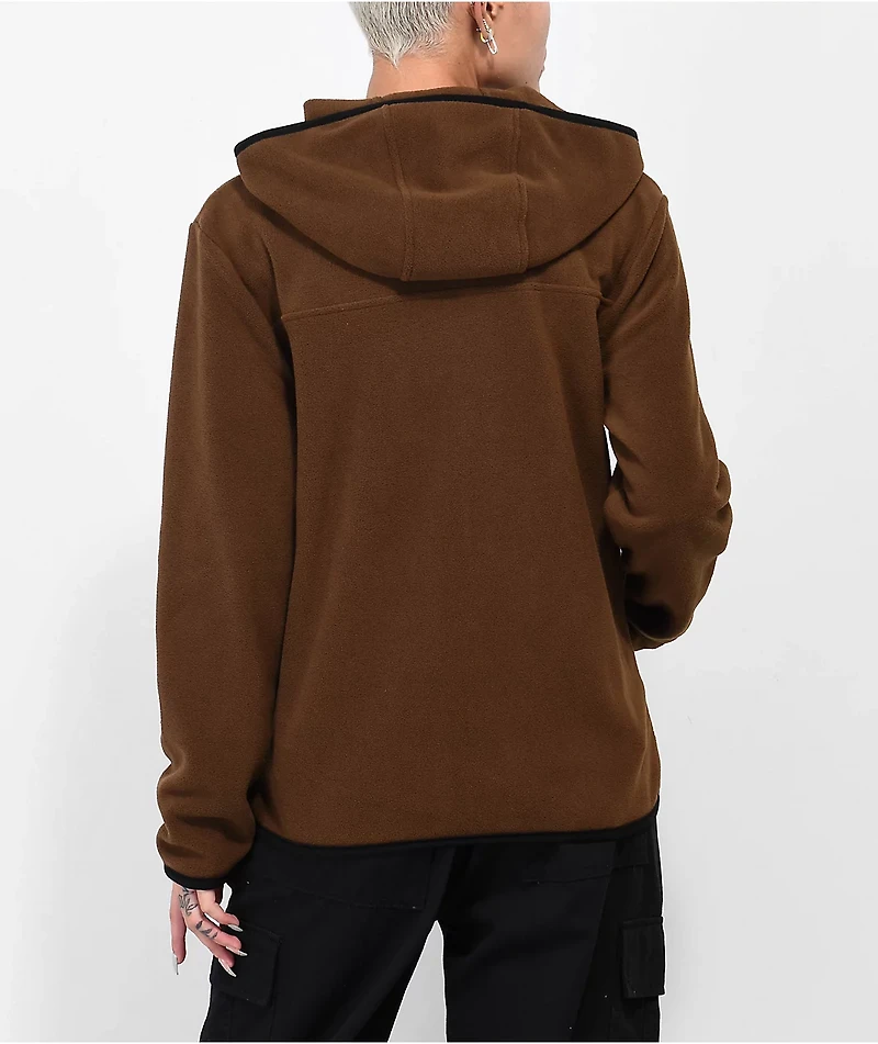 Monet Tobey Brown Fleece Zip Jacket