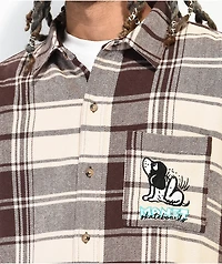 Monet Woof Tan & Brown Flannel