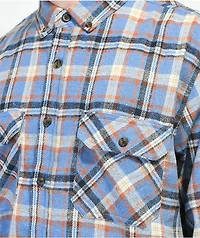 Montage Blue & Orange Plaid Flannel Shirt