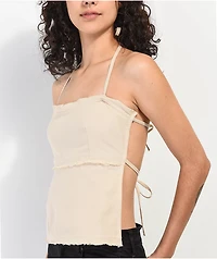 Motel Aine Natural Halter Top