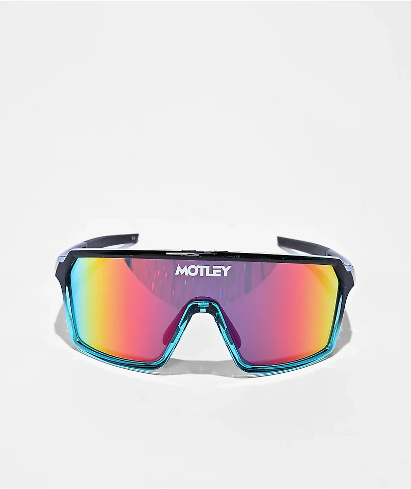Motley 1984™ Black Aqua Fade & Red Mirror Sunglasses