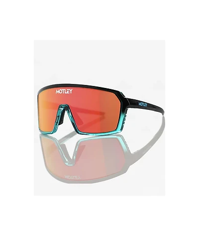 Motley 1984™ Black Aqua Fade & Red Mirror Sunglasses