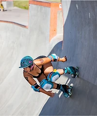 Moxi Blue Leopard Skateboard Helmet