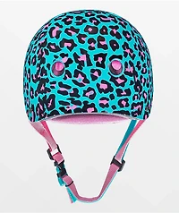Moxi Blue Leopard Skateboard Helmet