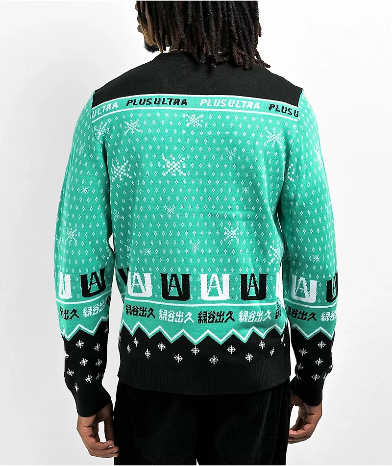 My Hero Academia Deku Black & Green Sweater