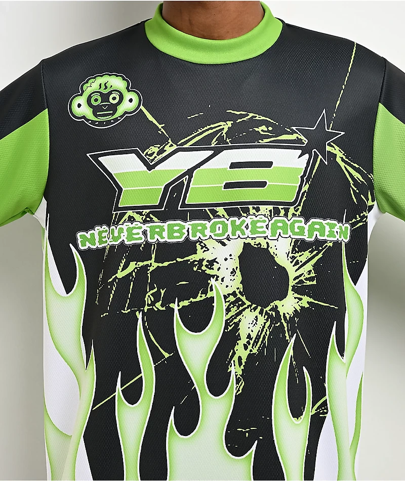 NBA YoungBoy MX Flame Green Long Sleeve Jersey