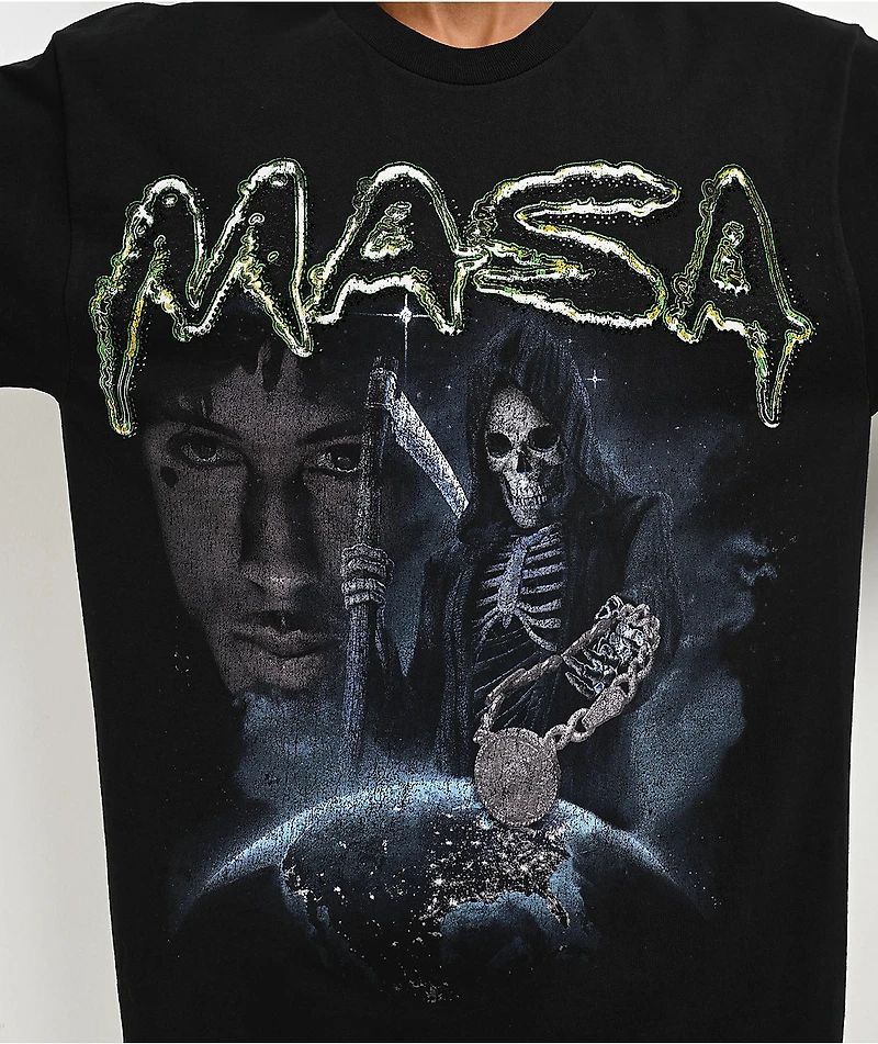 NBA YoungBoy Reaper's Child Rhinestone Black T-Shirt