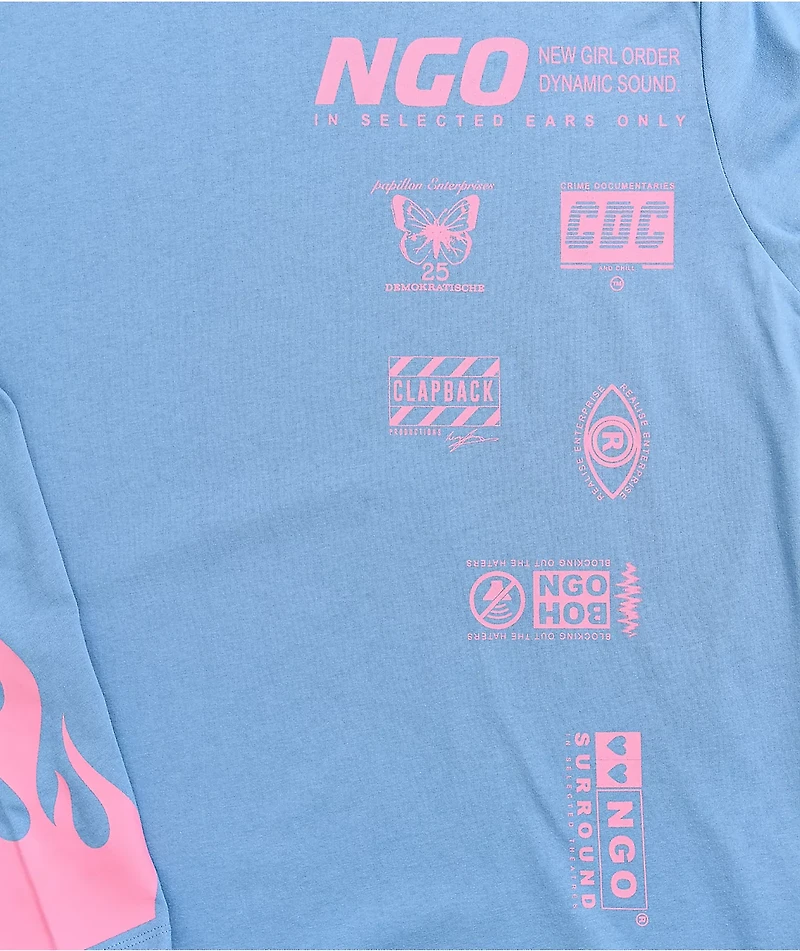 NGOrder Blue Flame Long Sleeve T-Shirt