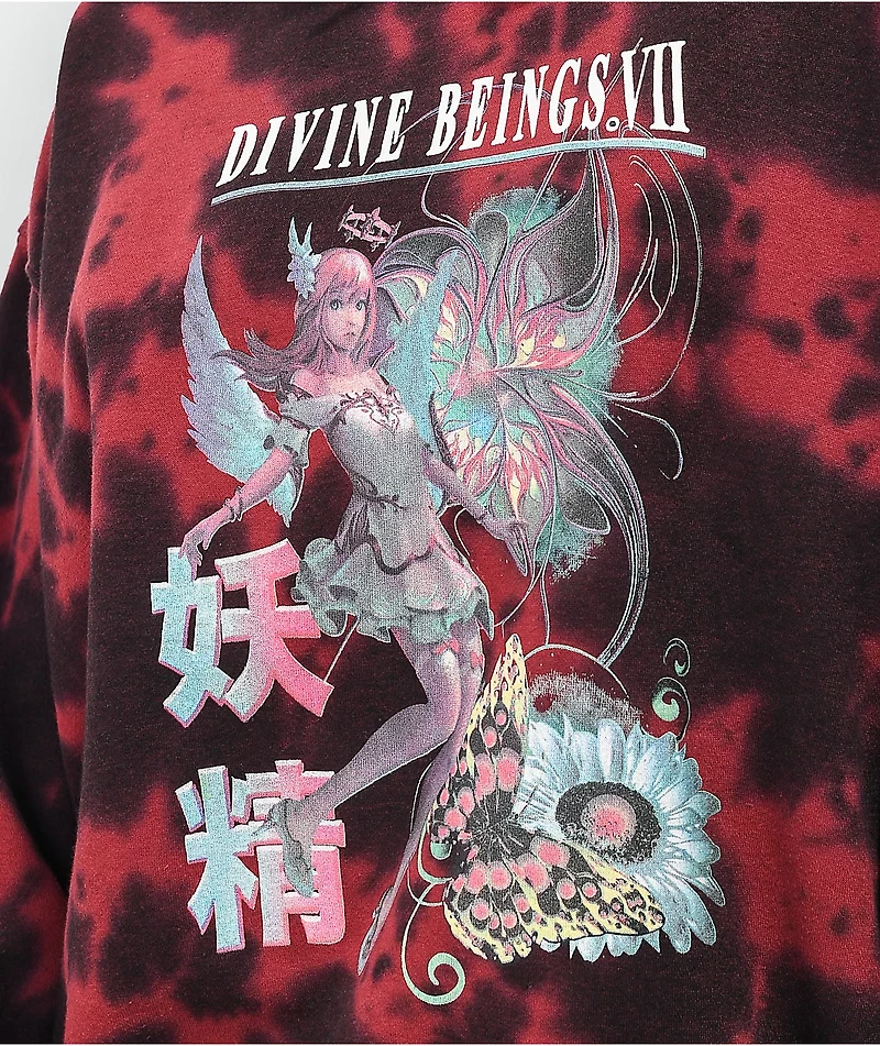 NGOrder Divine Beings Fairy Red Tie Dye Hoodie