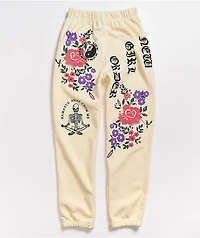 NGOrder Live Worldwide Flower Cream Sweatpants