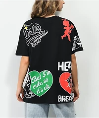 NGOrder Multi Back Print Black T-Shirt