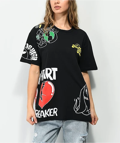 NGOrder Multi Back Print Black T-Shirt