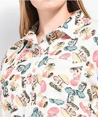 NGOrder Mushroom Natural Short Sleeve Button Up Shirt