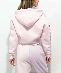 NGOrder Ride Or Die Pink & Purple Crop Zip Hoodie