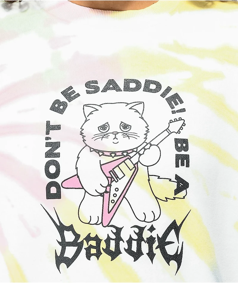 NGOrder Saddie Baddie Multicolor Tie Dye Crewneck Sweatshirt