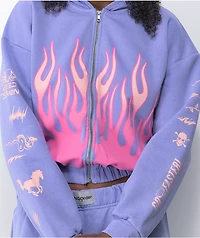 NGOrder Speed Demon Purple Crop Hoodie