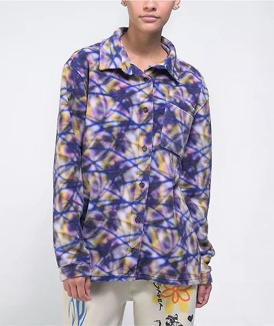 NGOrder Splatter Black, White & Multi Fleece Shacket