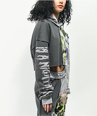 NGOrder Spliced Black Crop Hoodie