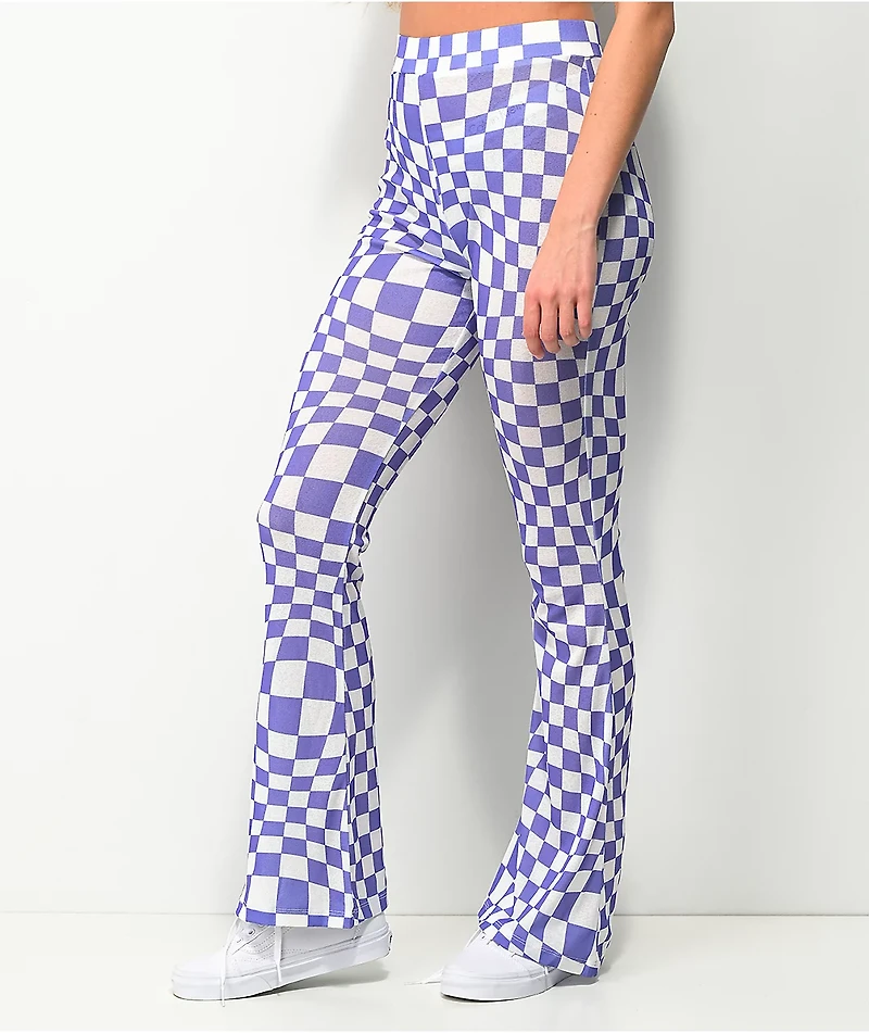 NGOrder Warped Purple & White Flare Pants