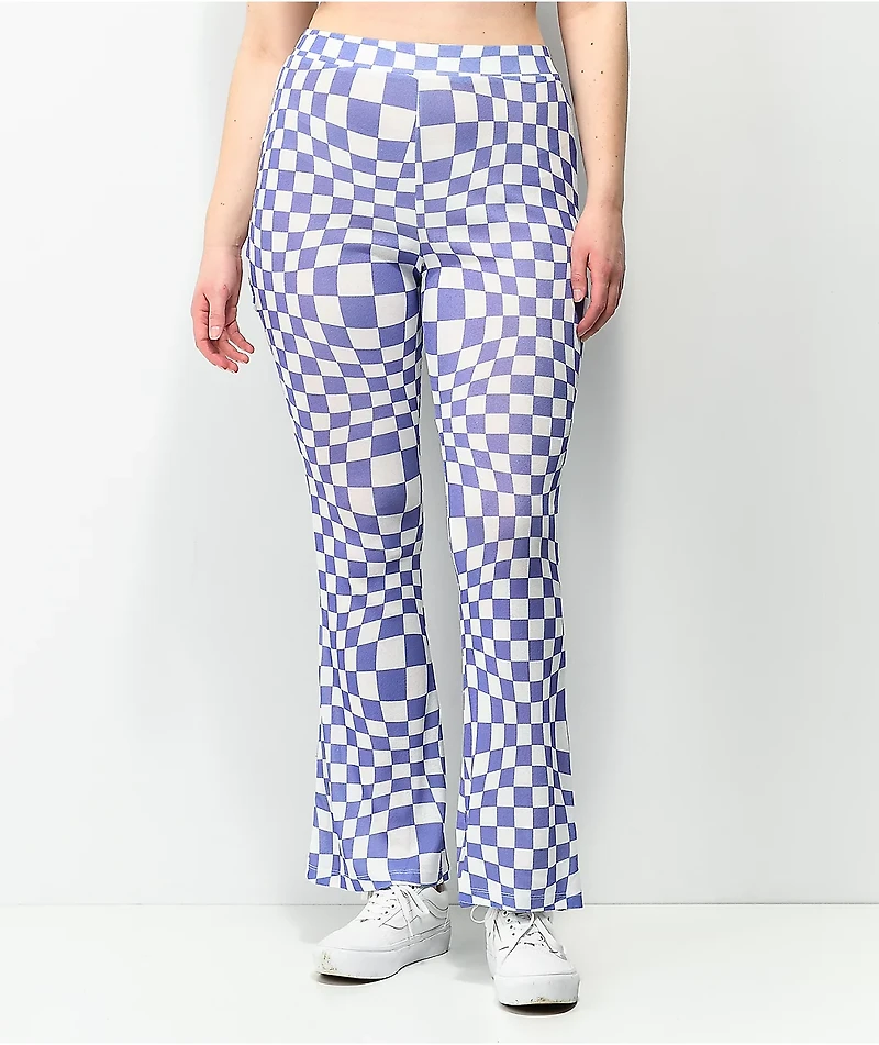 NGOrder Warped Purple & White Flare Pants