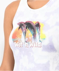 NGOrder Wet N Wild Purple Tie Dye Crop Tank Top