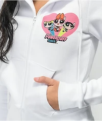 NGOrder x Powerpuff Girls White Crop Zip Hoodie
