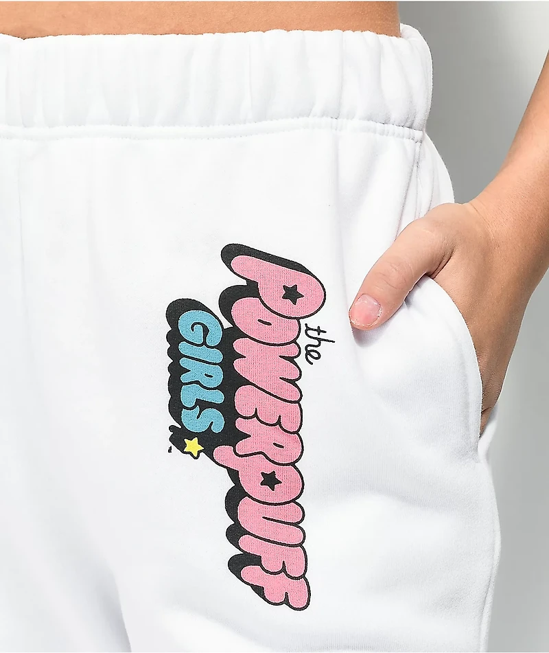 NGOrder x Powerpuff Girls White Jogger Sweatpants