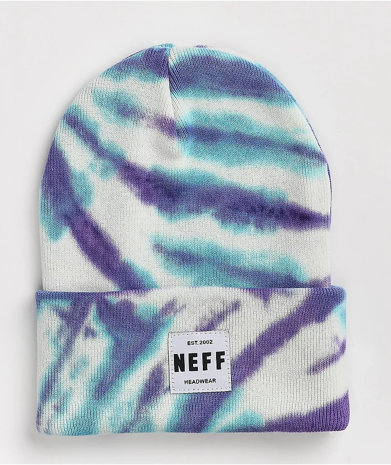 Neff Blue & Purple Tie Dye Beanie