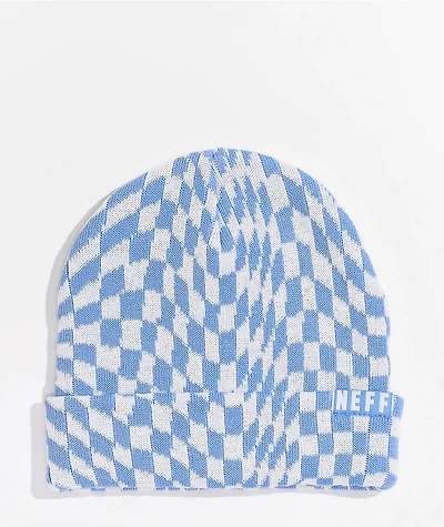 Neff Dazed Blue & White Checkered Beanie