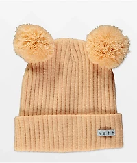 Neff Double Pom Peach Beanie