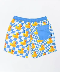Neff Hot Tub Ducky Tile Blue & White Board Shorts