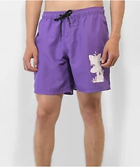 Neff Hot Tub Ground Up Purple Board Shorts