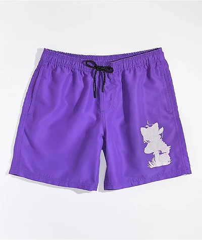 Neff Hot Tub Ground Up Purple Board Shorts
