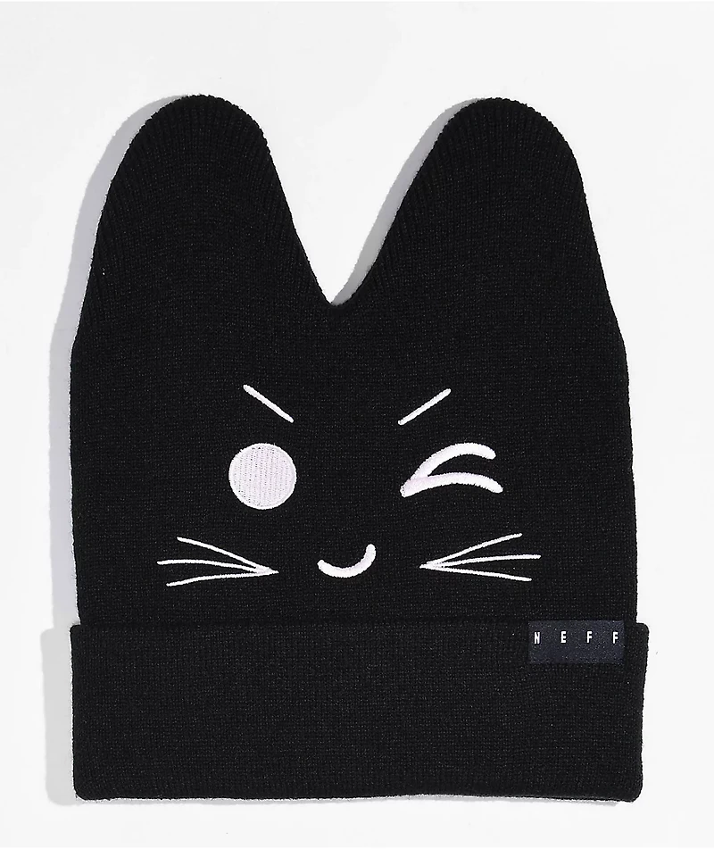 Neff Kitty Black Beanie