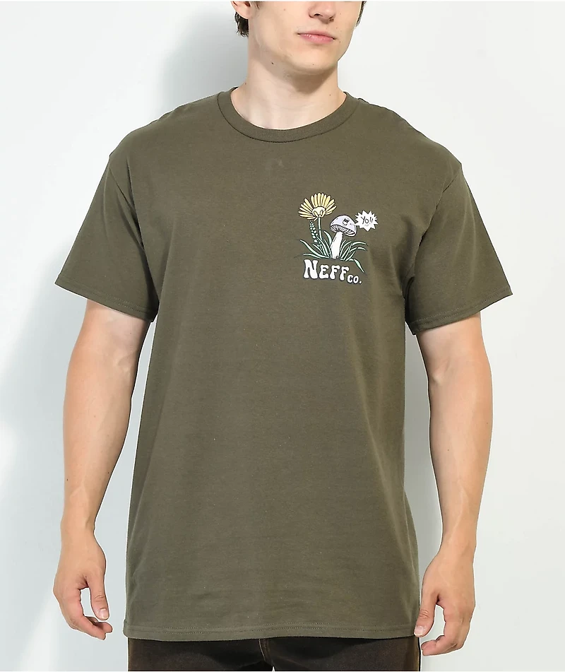 Neff Nature Calling Olive T-Shirt