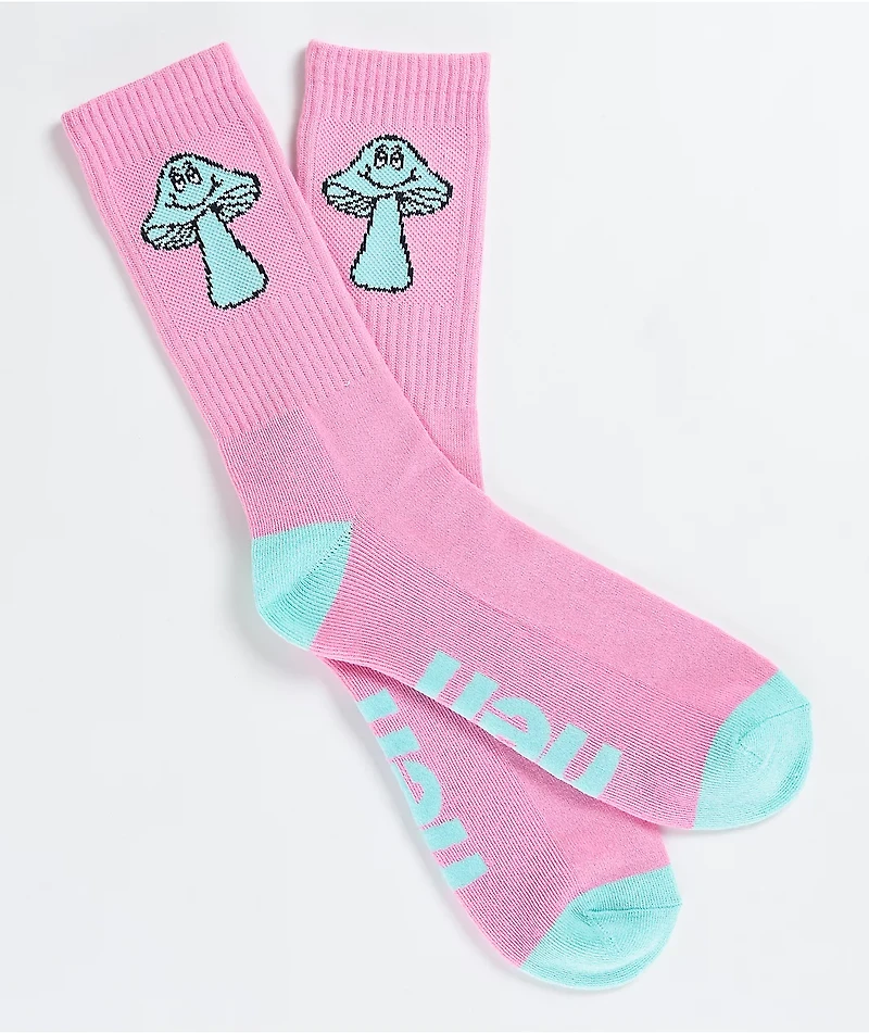 Neff Promo Fun Guy Blue & Pink Crew Socks