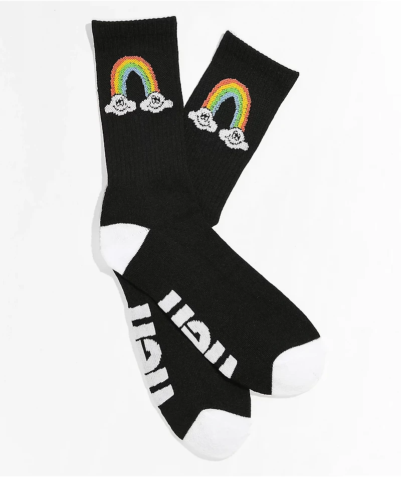 Neff Promo Siamese Clouds Black & White Crew Socks