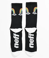 Neff Promo Siamese Clouds Black Crew Socks