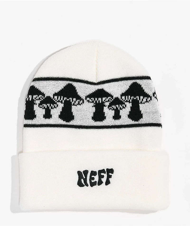 Neff Shroom Lineup White & Black Beanie