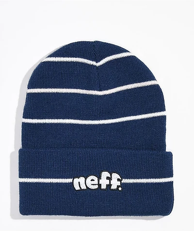 Neff Waldo Navy Stripe Beanie