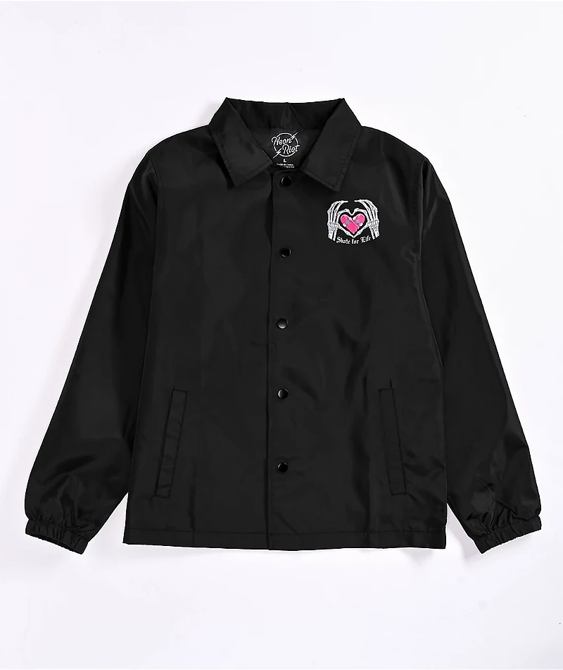 Neon Riot Kids Skate For Life Black Coaches Jacket
