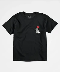 Neon Riot Kids Skeleton Hand Black T-Shirt